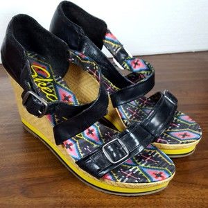 VTG Skechers Wedge Sandals Womens Sz 9 Cushioned Beach Travel